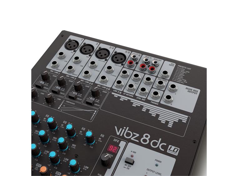 LD Systems VIBZ 8 DC 8ch. Mix Console with DFX and Compressor